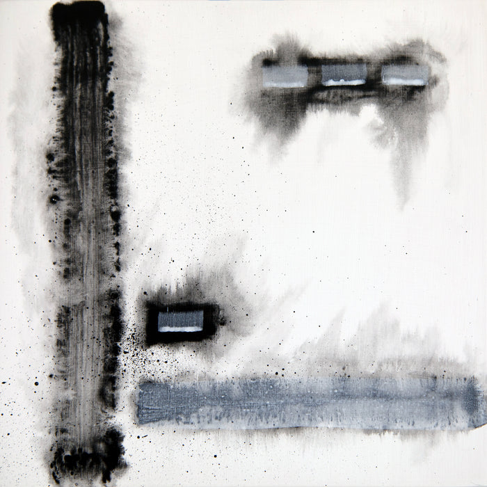 Black and White Earth Energy Study 1 ~ 8"x8"