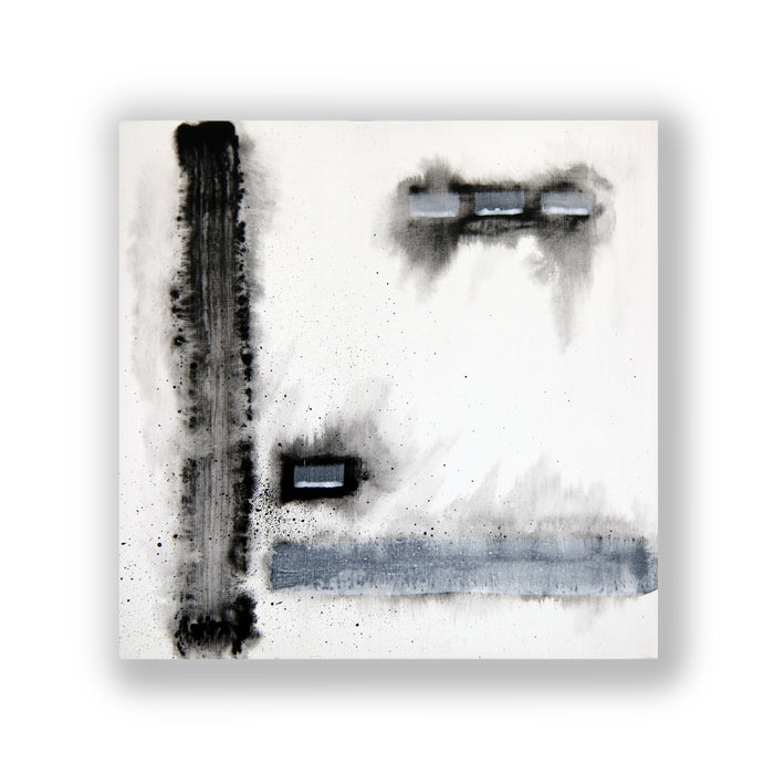 Black and White Earth Energy Study 1 ~ 8"x8"