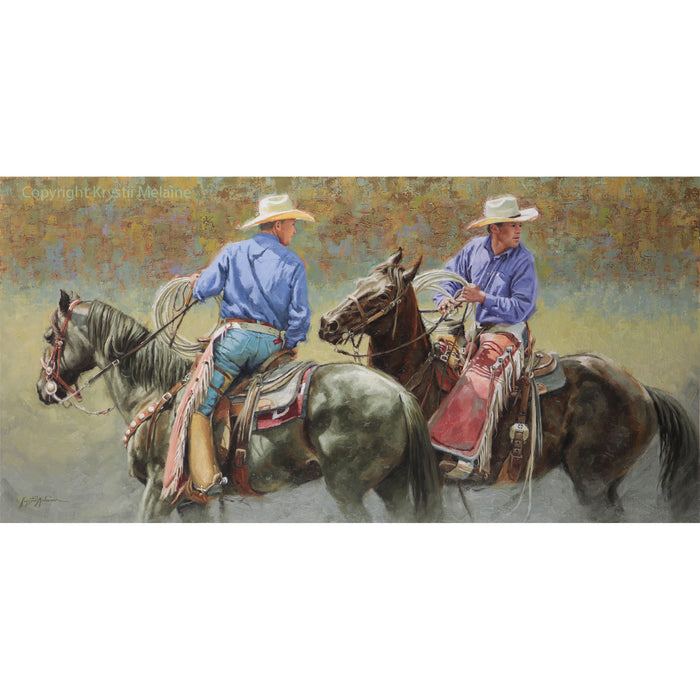 Ahead of the Action ~ 20" x 40" ~ Arise Fine Art