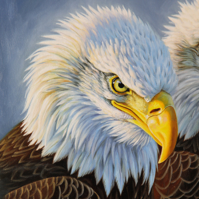 Sold ~ Anunkhasanpi - Bald Eagles, Lakota 18"x18" ~ Quest for the West