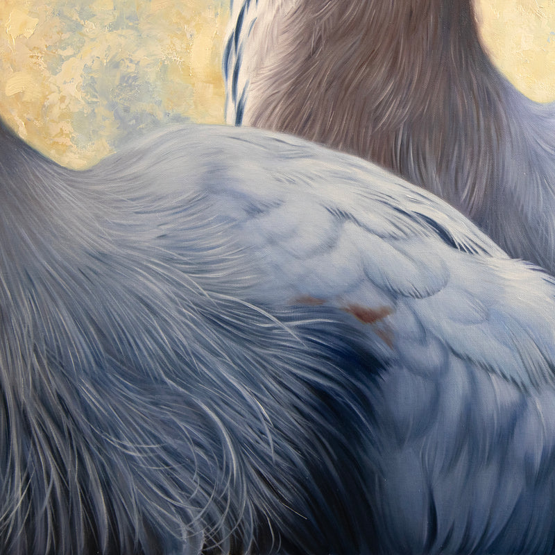 Heron Harmony 36" x 36"~ Quest for the West