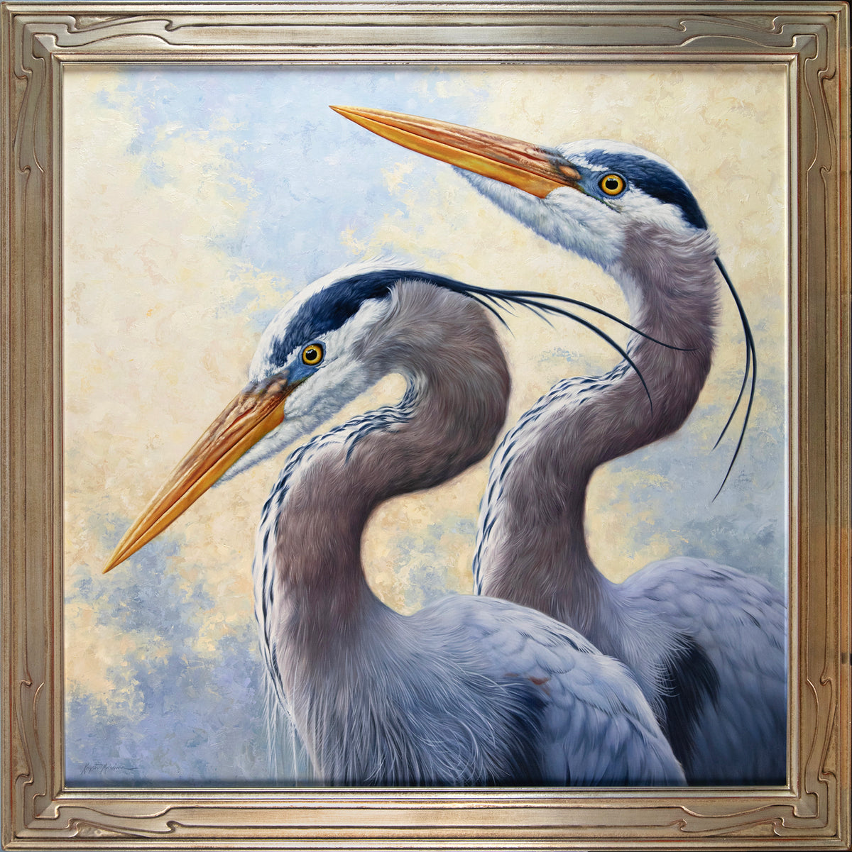 Heron Harmony 36" x 36"~ Quest for the West