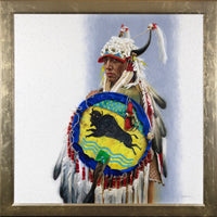 Leaping Buffalo ~ 36"x36" ~ A West Of Her Own