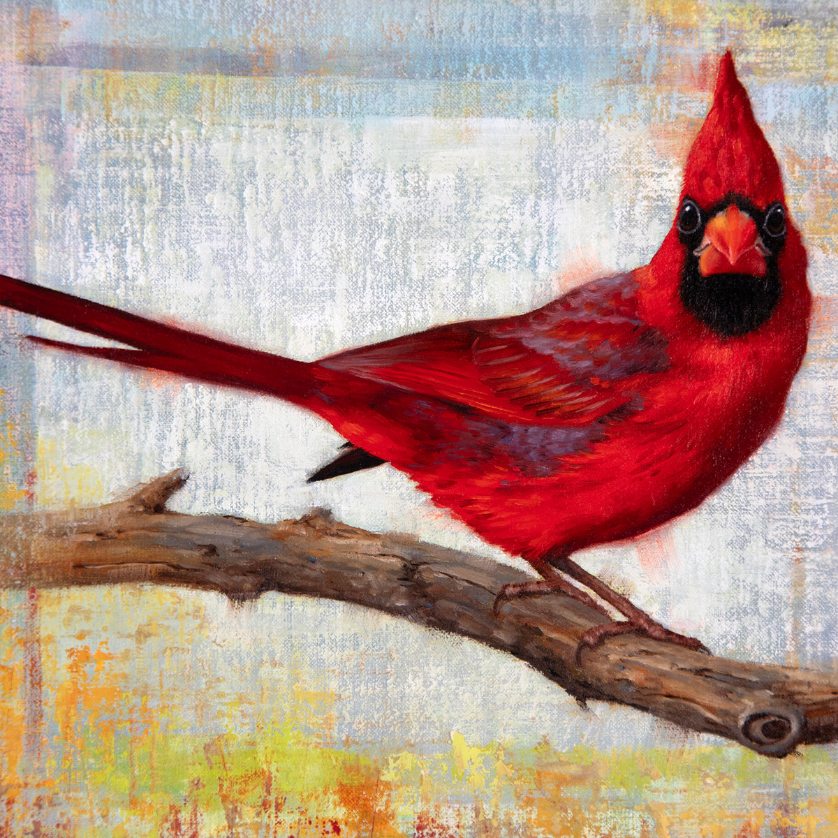 Sold - Lucky Charm - Cardinal 12"x12" ~ Quest for the West