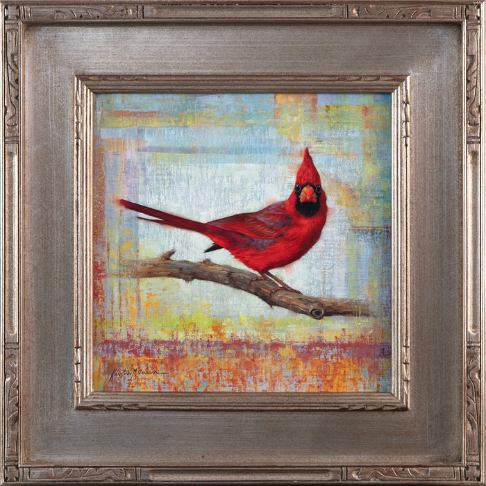 Sold - Lucky Charm - Cardinal 12"x12" ~ Quest for the West