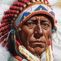 SOLD ~ Wiyukcan - One Who Is Wise, Lakota ~ 36"x36" ~ Night of Artists