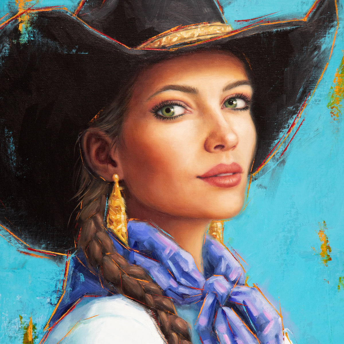 Turquoise ~ 30"x24" ~ Quest For The West