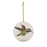 Nectar Hummingbird Ceramic Ornament