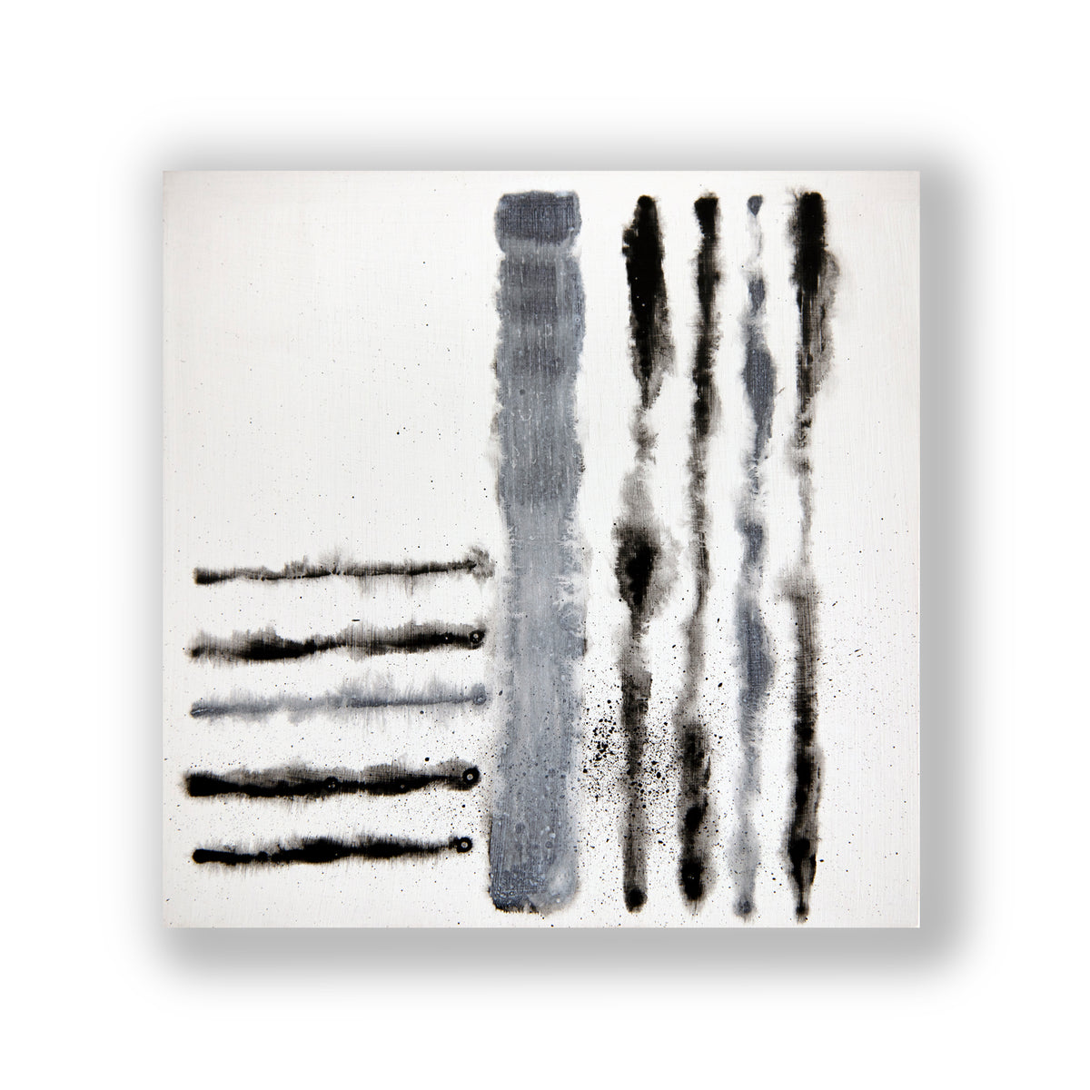 Black and White Earth Energy Study 2 ~ 8"x8"