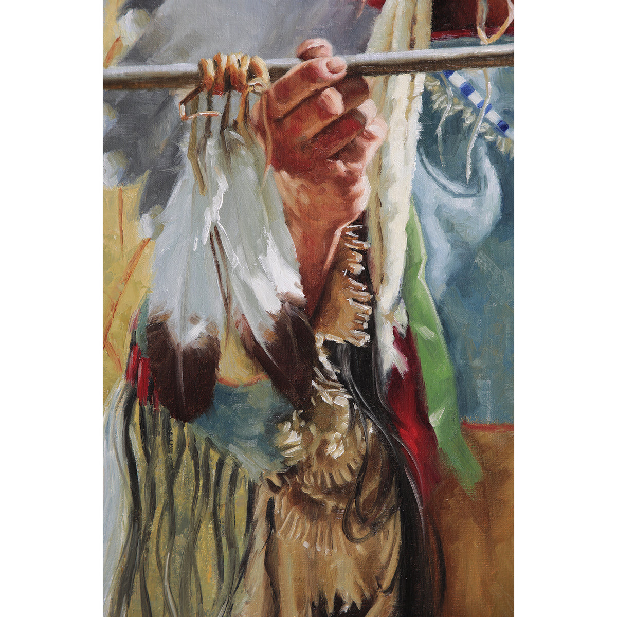 Channunpa Wakhan - The Sacred Pipe, Lakota  40" x 30" ~ Sanders Galleries