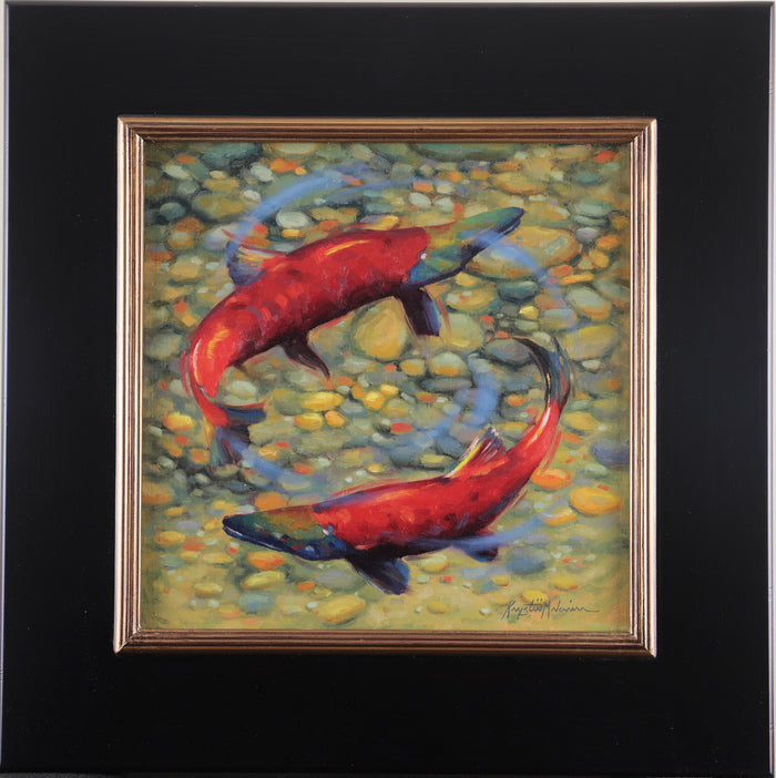Circle of Life - Kokanee Salmon ~ 12" x 12"