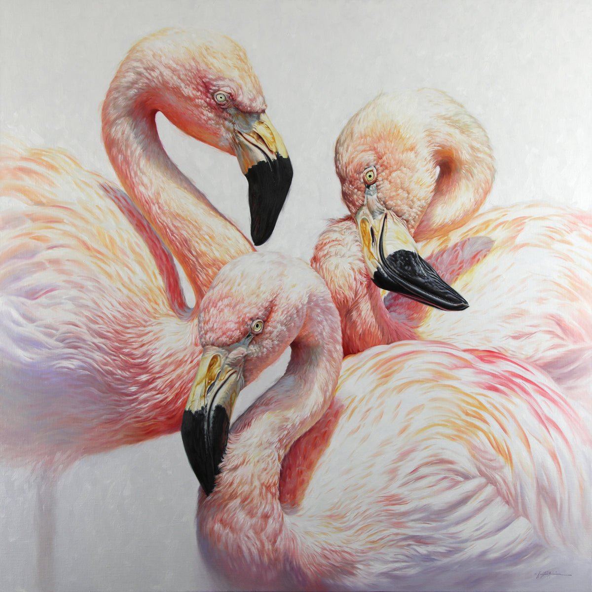 SOLD ~ Flamingo Flamenco ~ 48"x48"