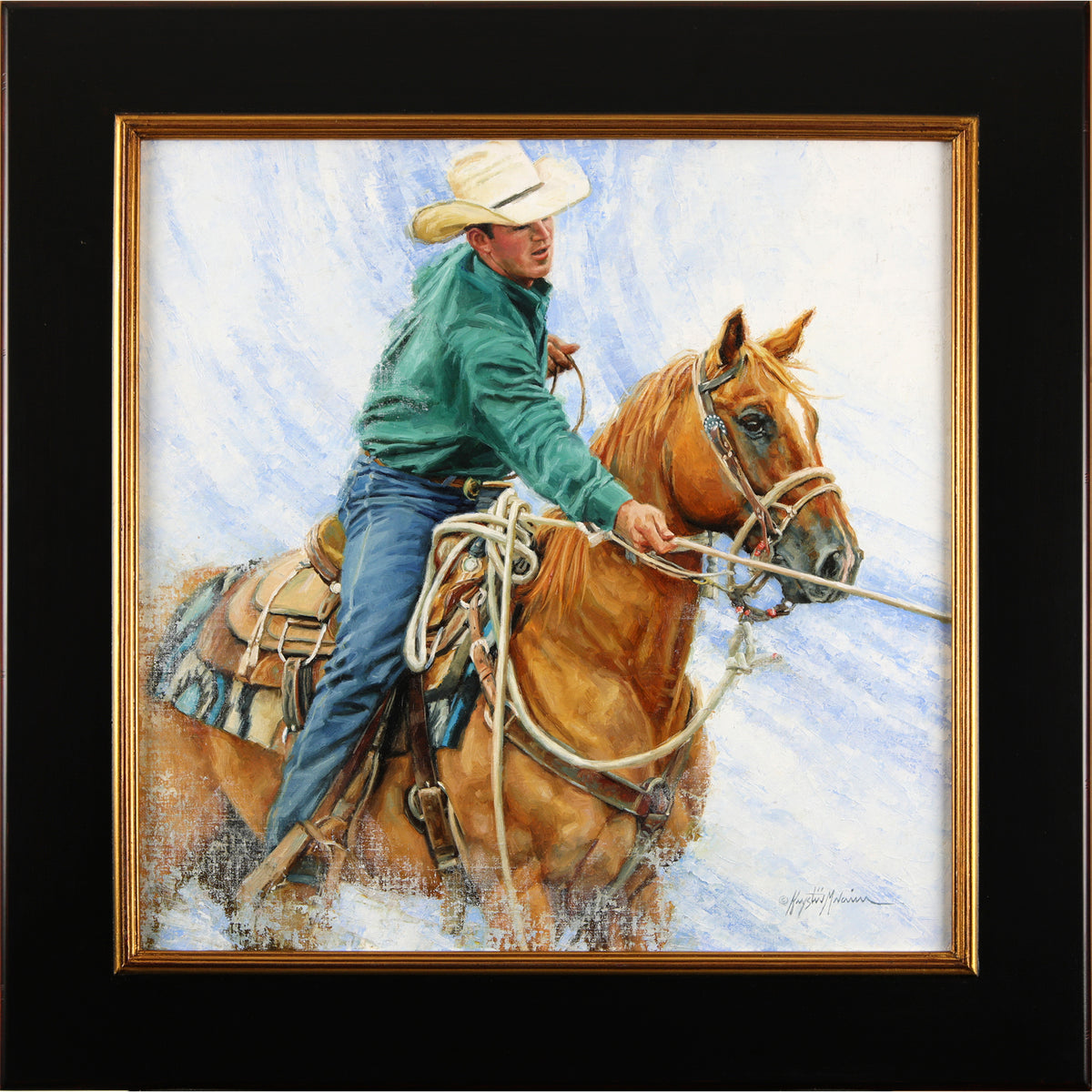 Hold The Line ~ 20"x20" ~ Big Horn Galleries