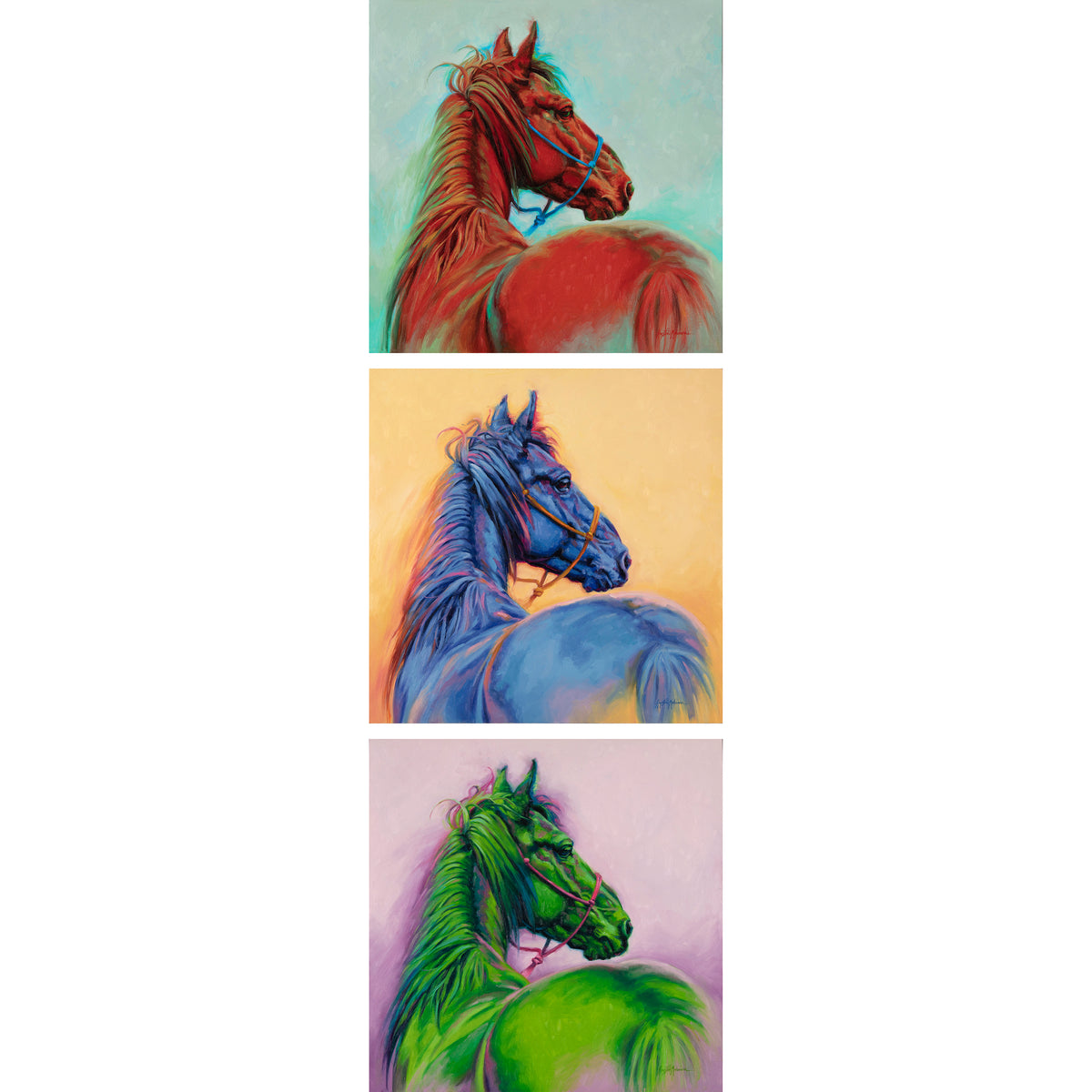 Mustang - Red, Blue, Green ~ Petite Print