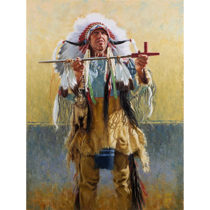 Channunpa Wakhan - The Sacred Pipe, Lakota  40" x 30" ~ Sanders Galleries
