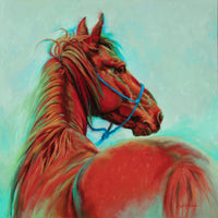 Mustang - Red, Green, Blue  50" x 16" ~ Sanders Galleries