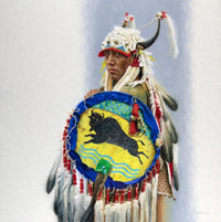 Leaping Buffalo ~ 36"x36" ~ A West Of Her Own
