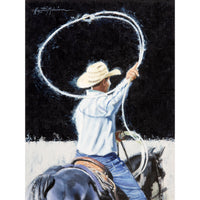 Midnight Cowboy ~ 12"x9" ~ Santa Fe Trails Fine Art
