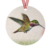Nectar Hummingbird Metal Christmas Ornament